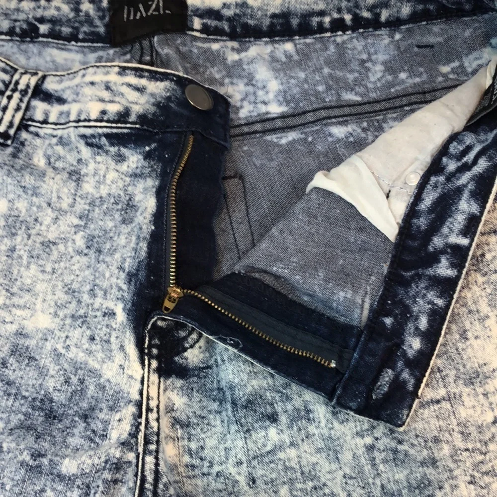 DAZL American Flag Acid Wash Long Line Bermuda Shorts NWT 20